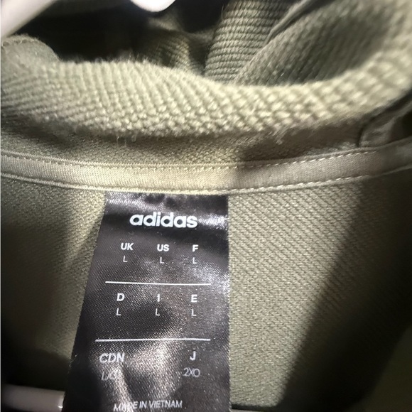 Adidas Olive Men's Hoodie - Picture 3 of 4